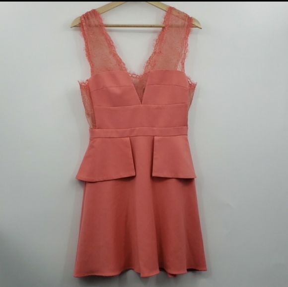BCBGMAXZRIA pink peplum dress - Picture 8 of 10